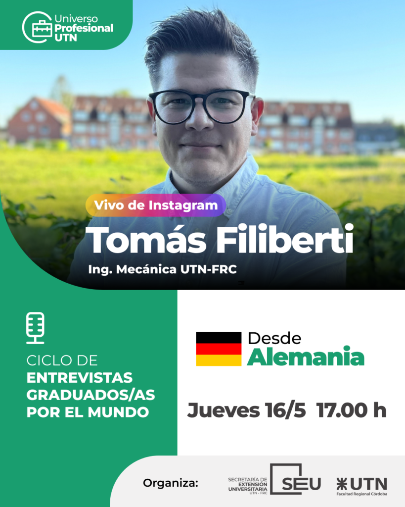 Flyer invitación entrevista a Tomás Filiberti